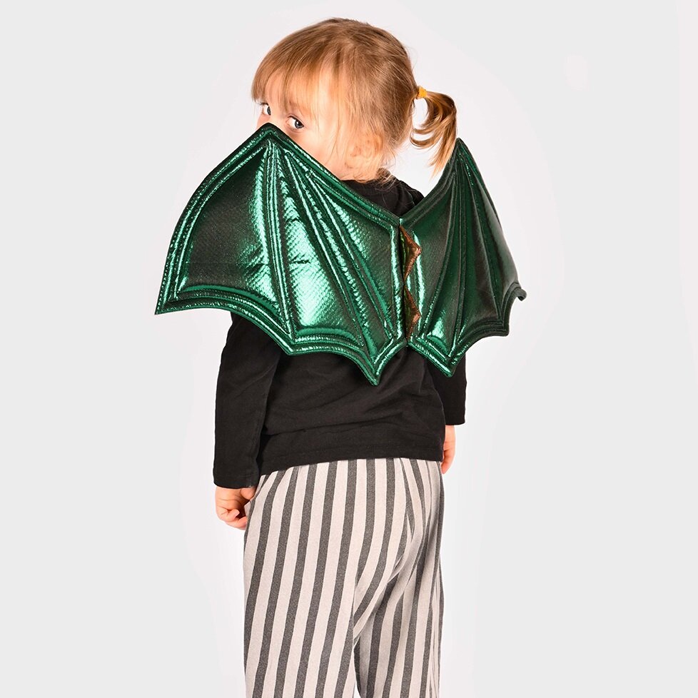 Grüne Drachenflügel Kindergröße 30 cm