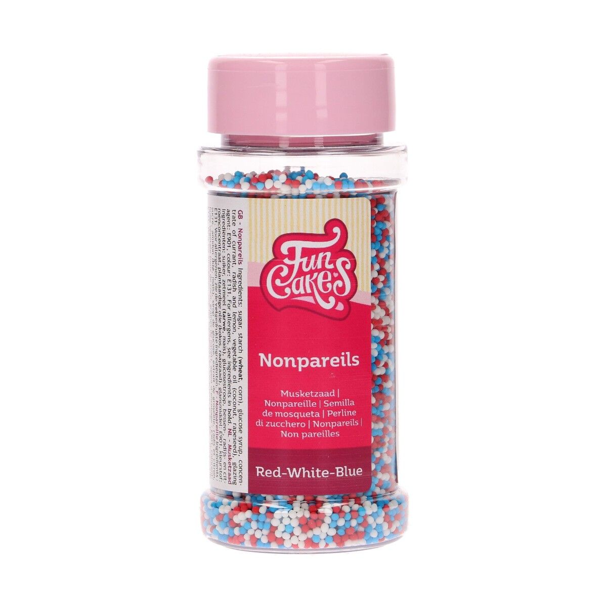 FunCakes - Zuckerperlchen Rot-Weiß-Blau 80 g