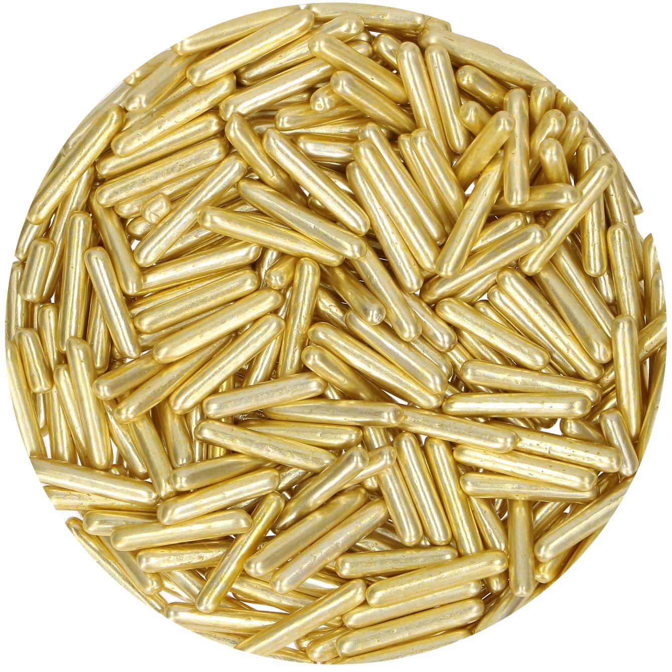 FunCakes - Metallic Sugar Rods XL Gelb Gold 70 g