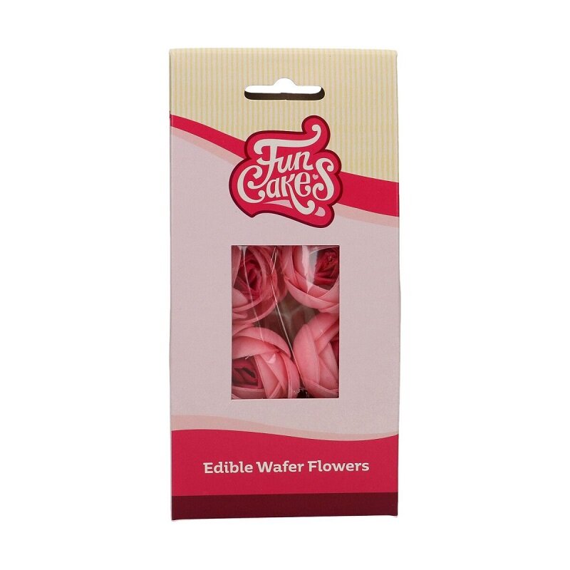 FunCakes - Essbare Oblatenblumen, Rosen 6er-Pack