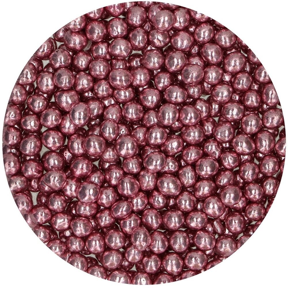 FunCakes - Metallic Rosa Schokoladenperlen 60 Gramm
