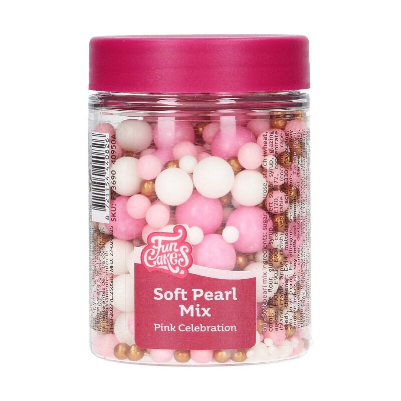 FunCakes Soft Pearls Rosa Mix 80 Gramm