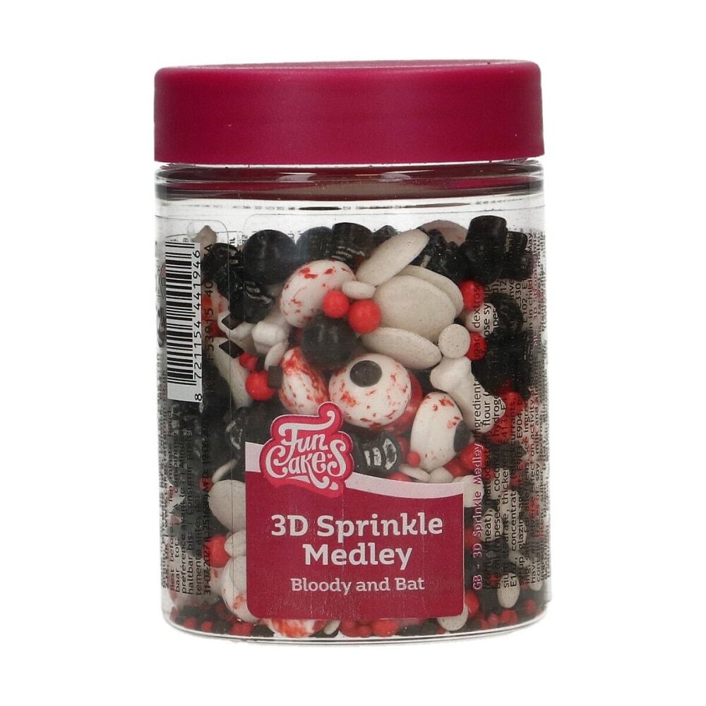 FunCakes - Halloween Streusel Augen und Fledermäuse 70 g