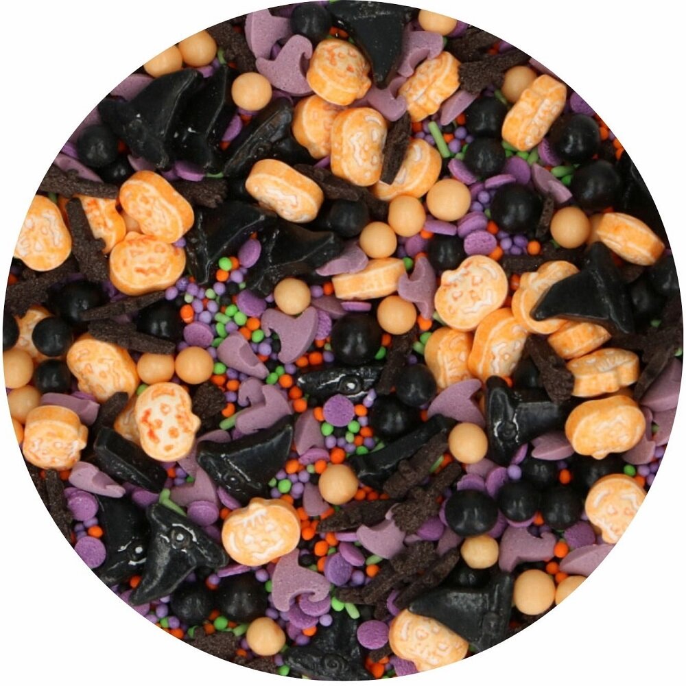 FunCakes - Halloween Streusel Kürbisse und Hexenhüte 70 g