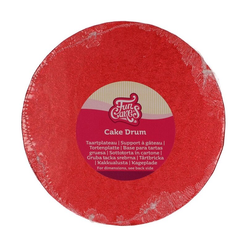 FunCakes - Tortenplatte rund Rot 20 cm