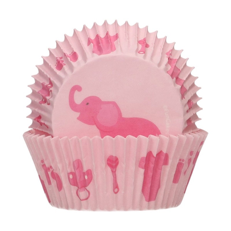 FunCakes - Muffinförmchen Elefant Rosa 48er-Pack