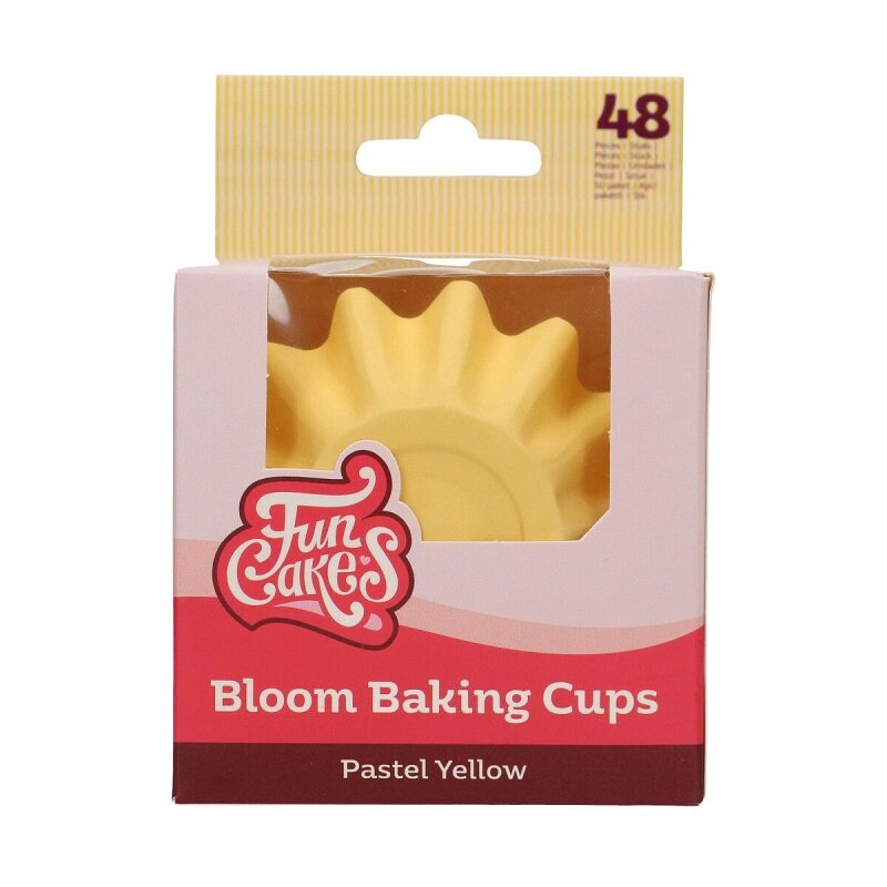 FunCakes - Muffinförmchen Blumenform Pastellgelb, 48er-Pack