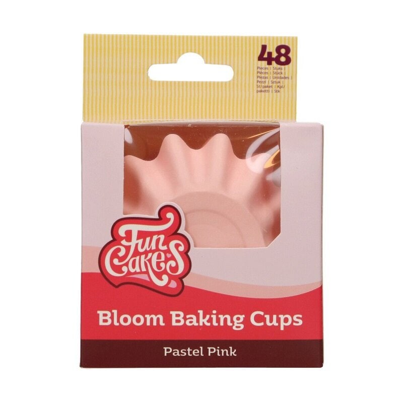 FunCakes - Muffinförmchen Blumenform Pastellrosa, 48er-Pack