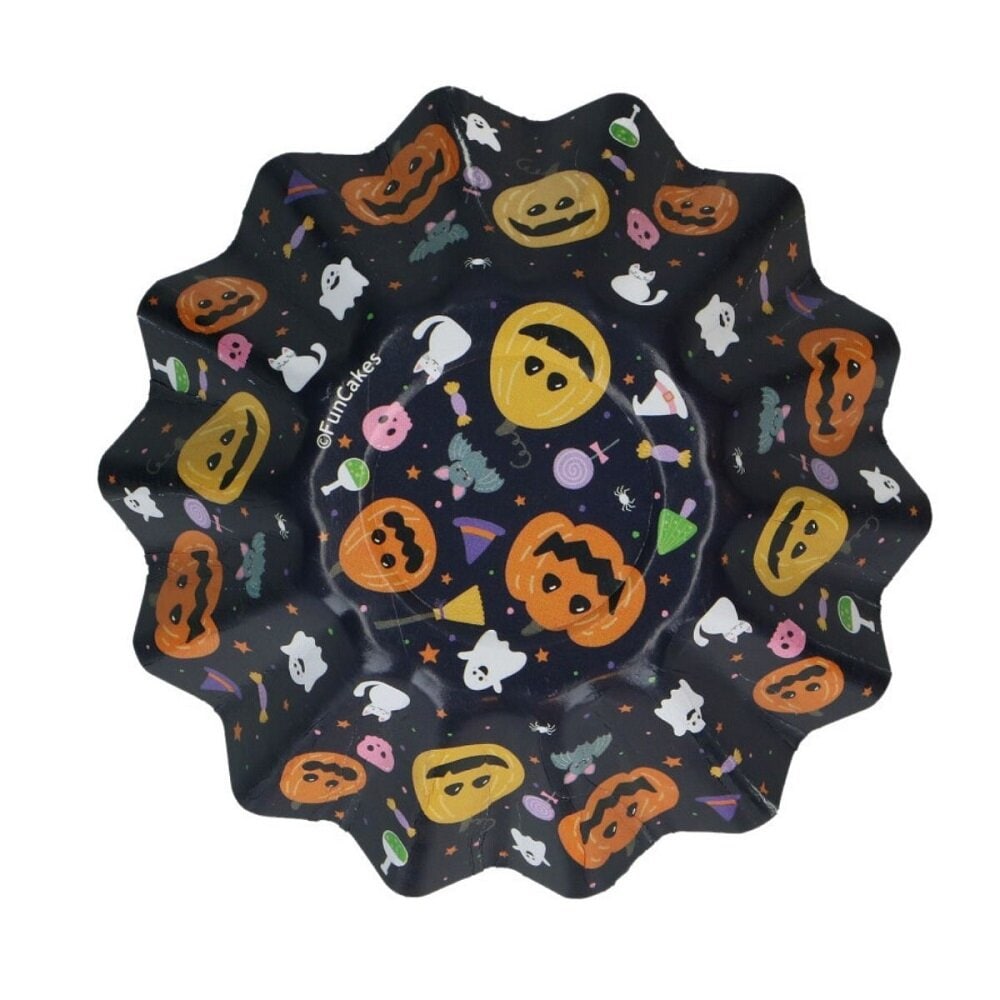 FunCakes - Blumenförmige Muffinförmchen Halloween 48er-Pack