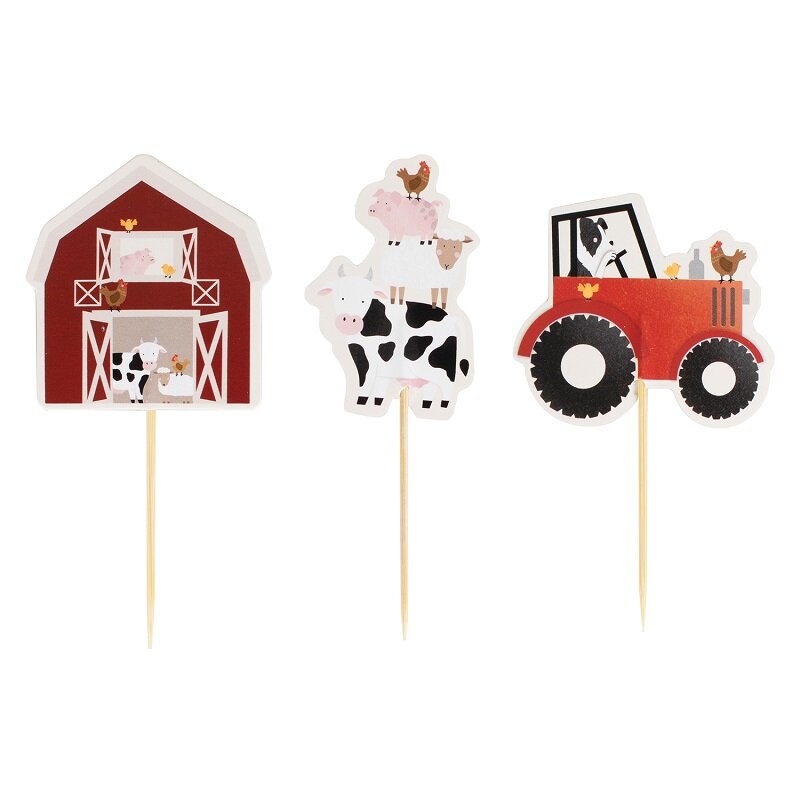 Bauernhof Tiere - Cake Toppers 6er Pack