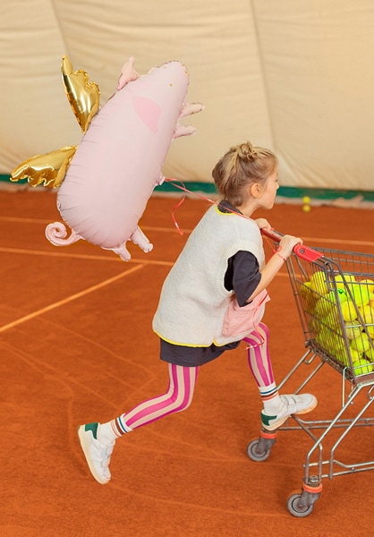 Folienballon Schwein mit Flügeln 72 cm