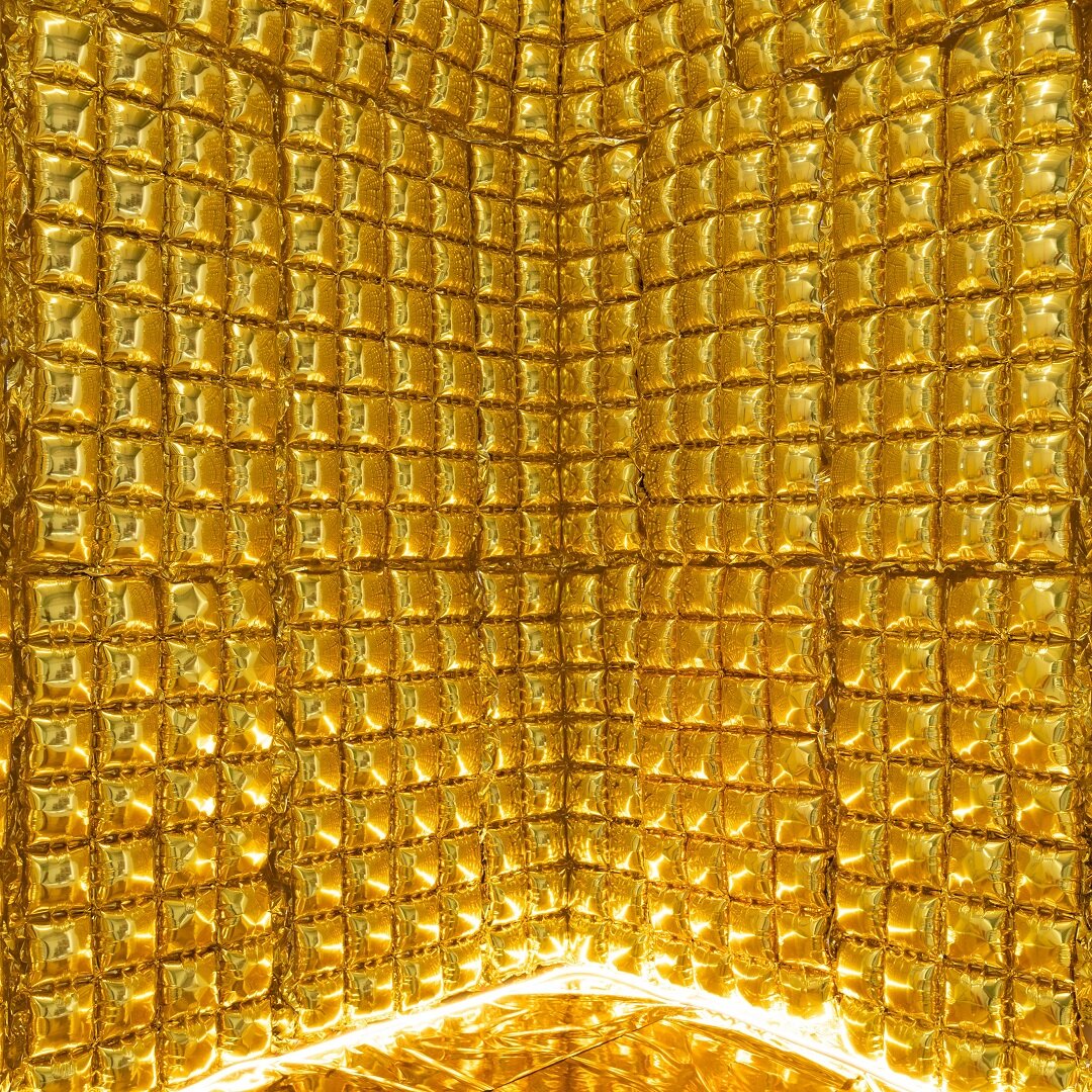 Backdrop Folienballons Gold 110 x 55 cm