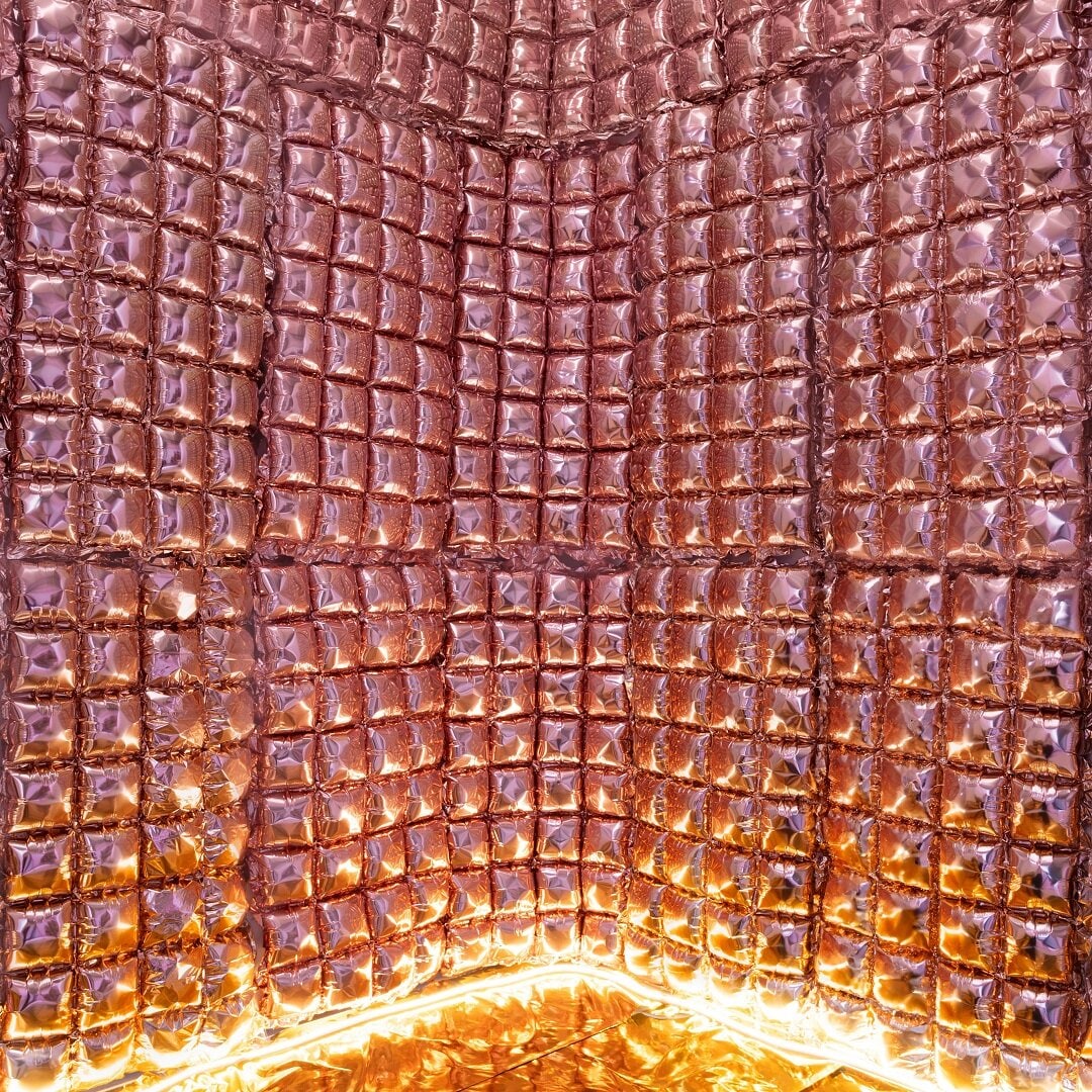 Backdrop Folienballons Roségold 110 x 55 cm