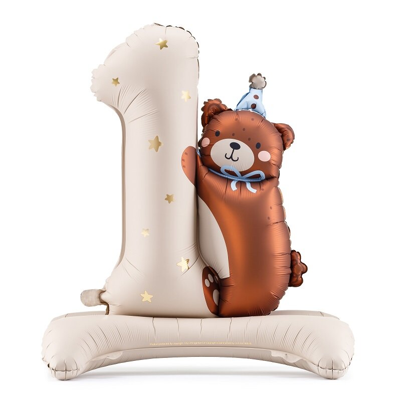 Teddybär - Folienballon 1. Geburtstag 81 cm