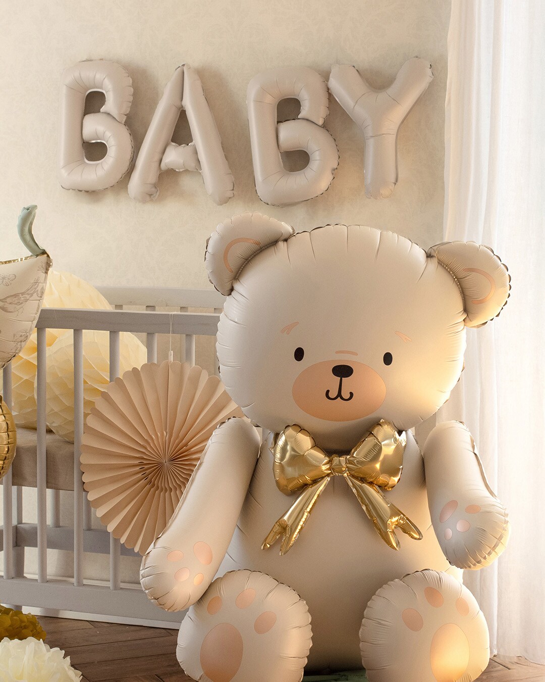 Sitzender Teddybär-Folienballon 84 cm