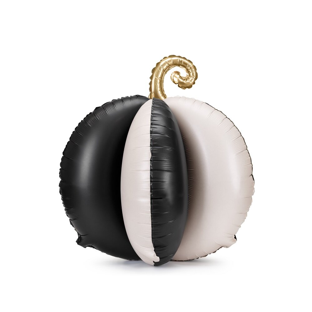 Stehender 3D Folienballon - Gestreifter Kürbis 58 cm