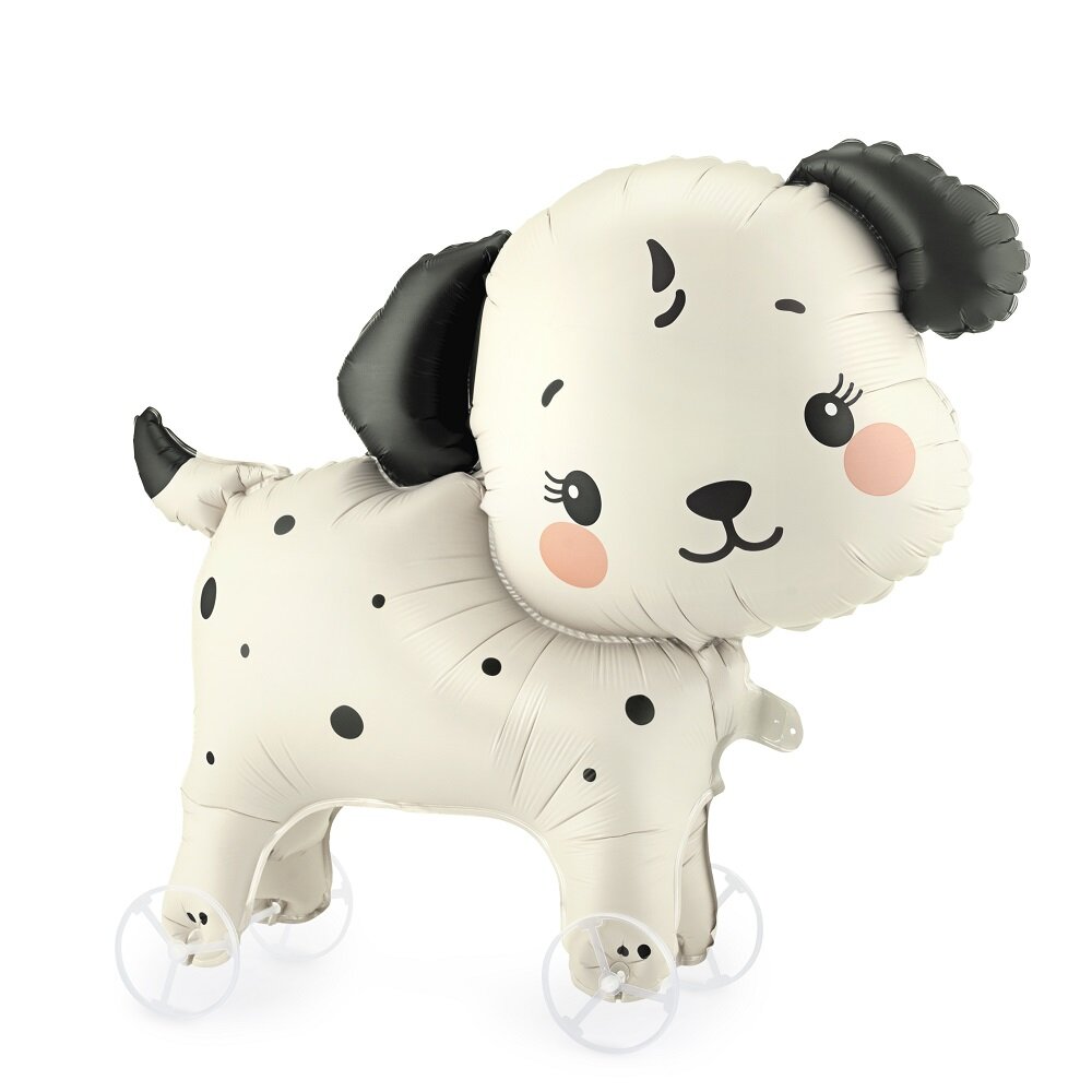 Folienballon Hund auf Rädern 70 cm