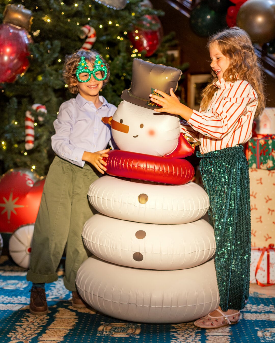 Ballondekoration Schneemann 120 cm