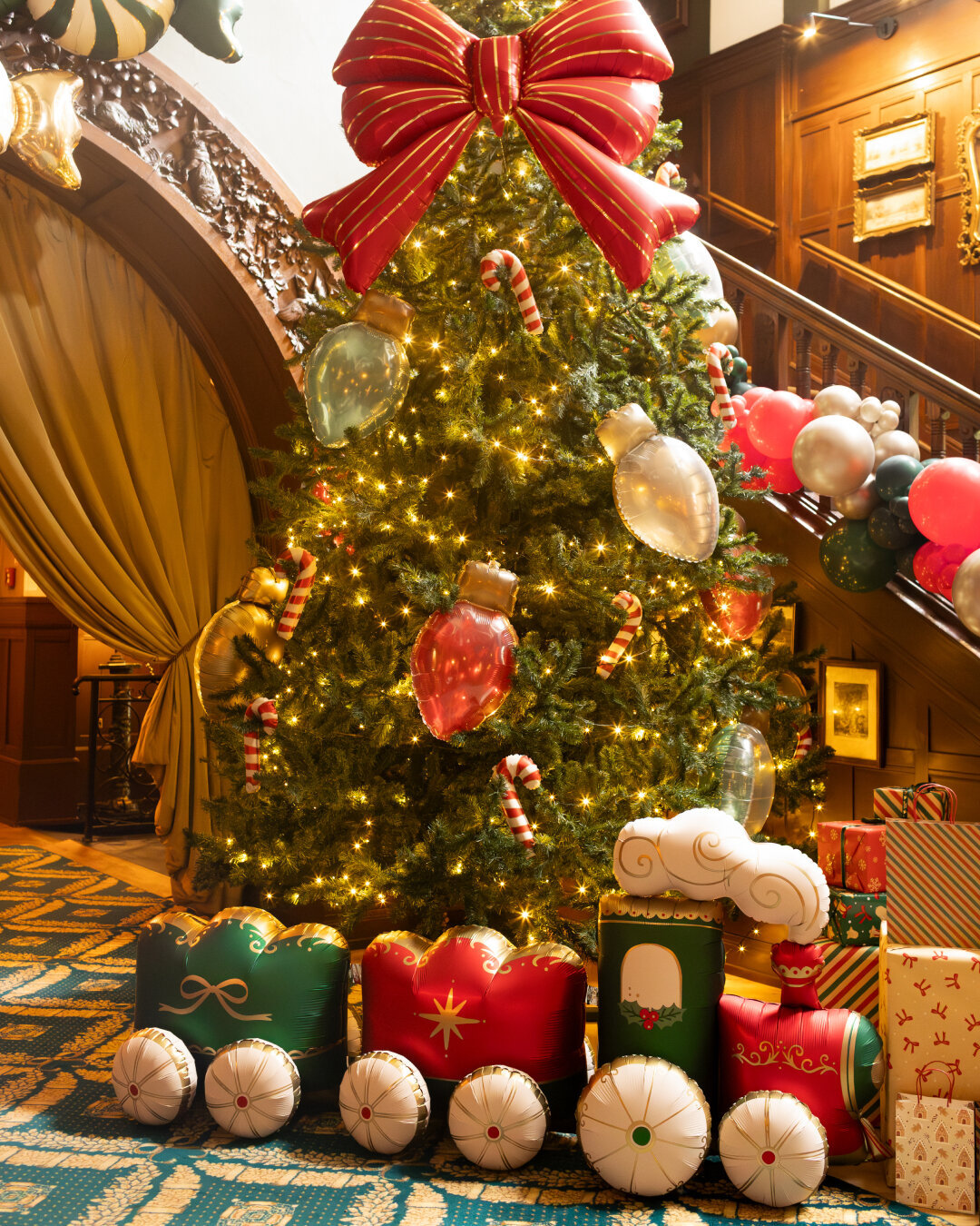 Ballondekoration Weihnachtszug XXL 221 cm