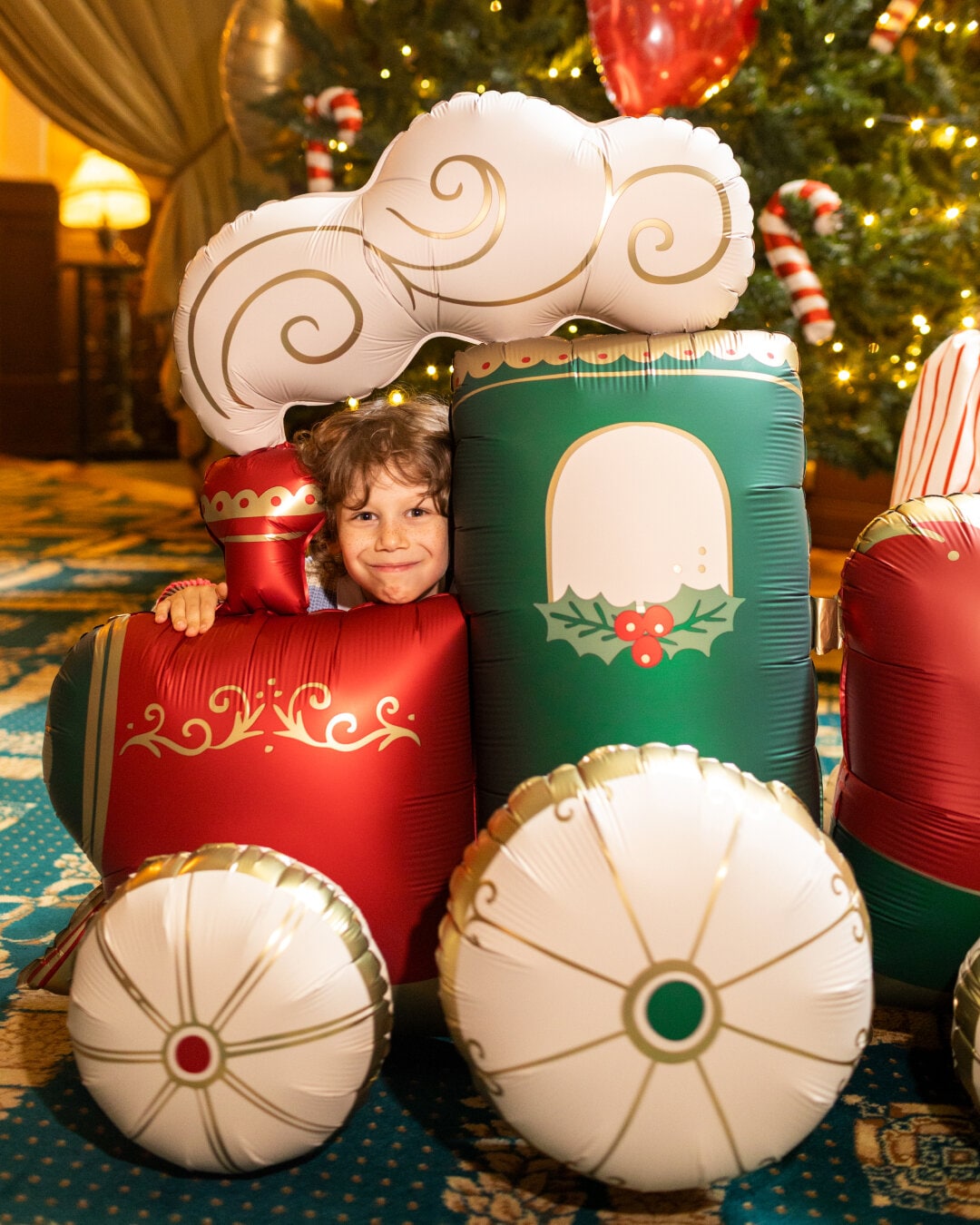 Ballondekoration Weihnachtszug XXL 221 cm