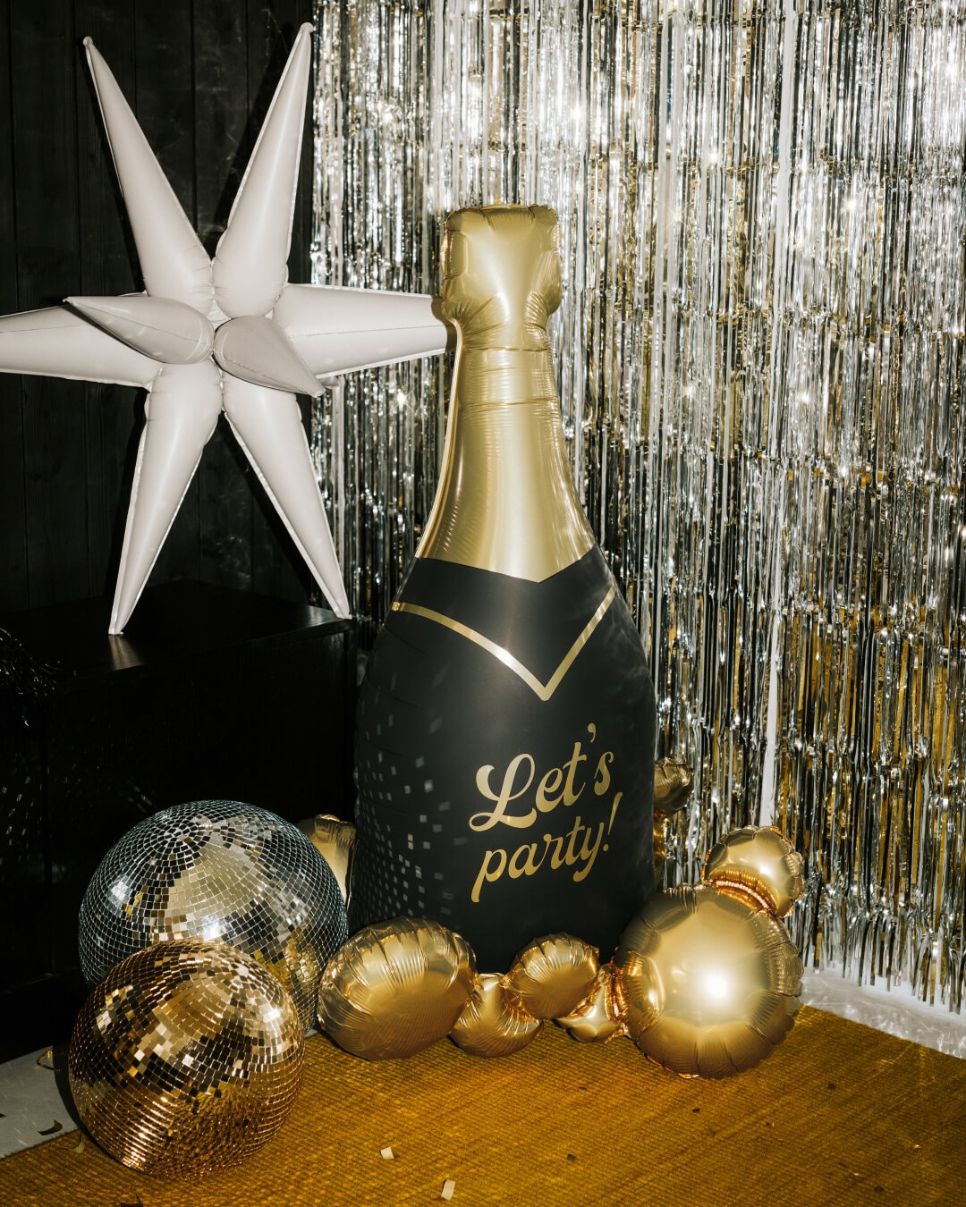Folienballon Champagnerflasche 114 cm