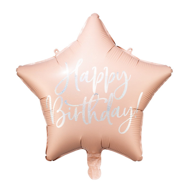 Folienballon Rosa - Happy Birthday