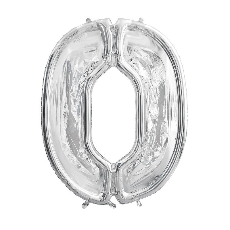 Ballonrahmen zum Dekorieren, 126 cm hoch, Zahl 0