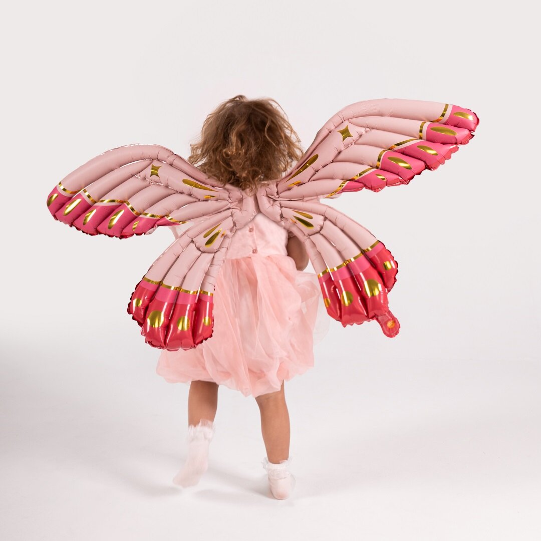 Schmetterlingsflügel Folienballon Rosa 102 cm