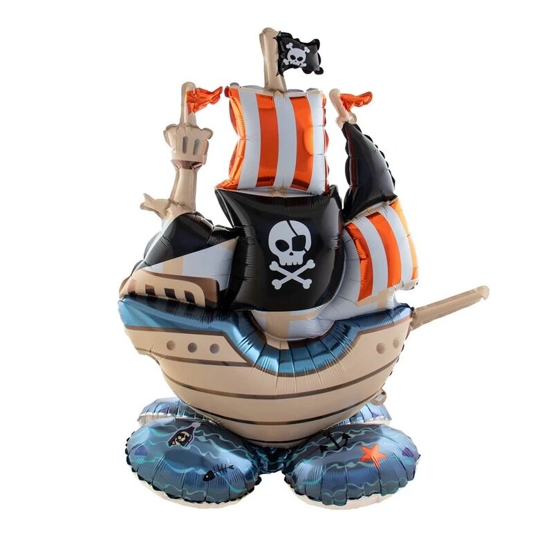Stehender Folienballon Piratenschiff 81 cm