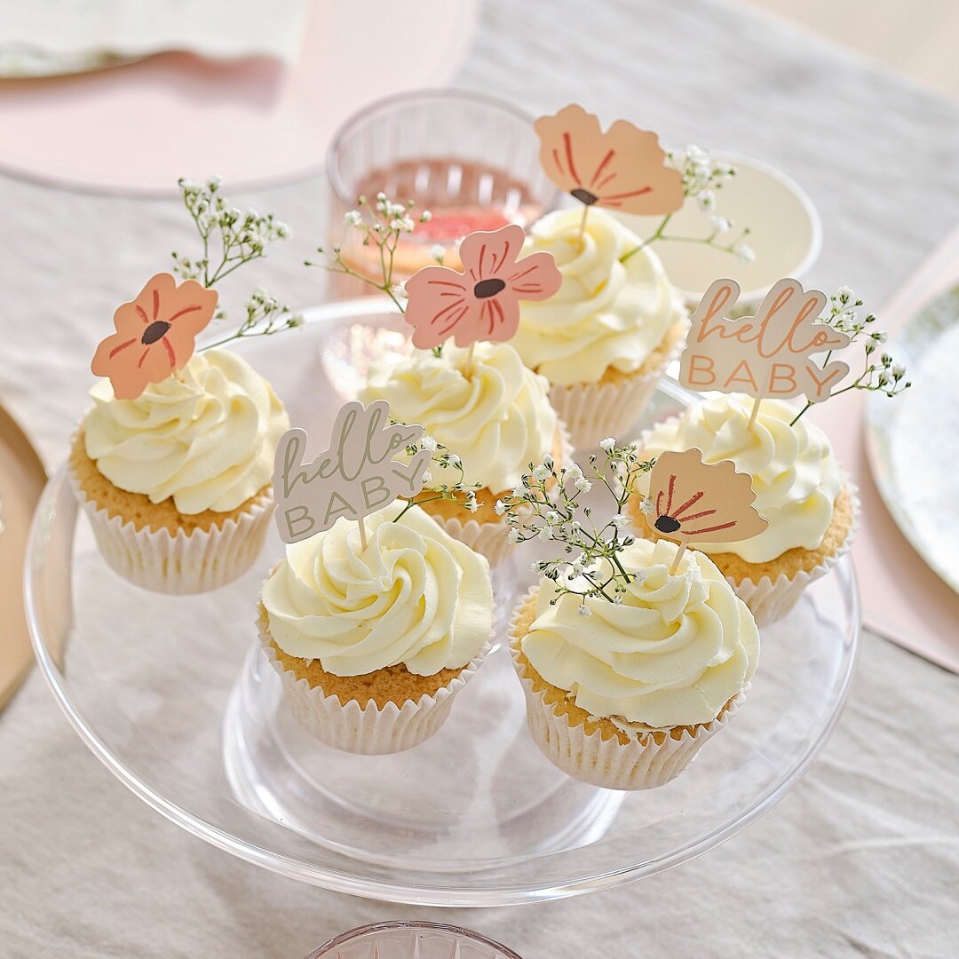 Floral Baby - Cupcake Toppers 12er-Pack