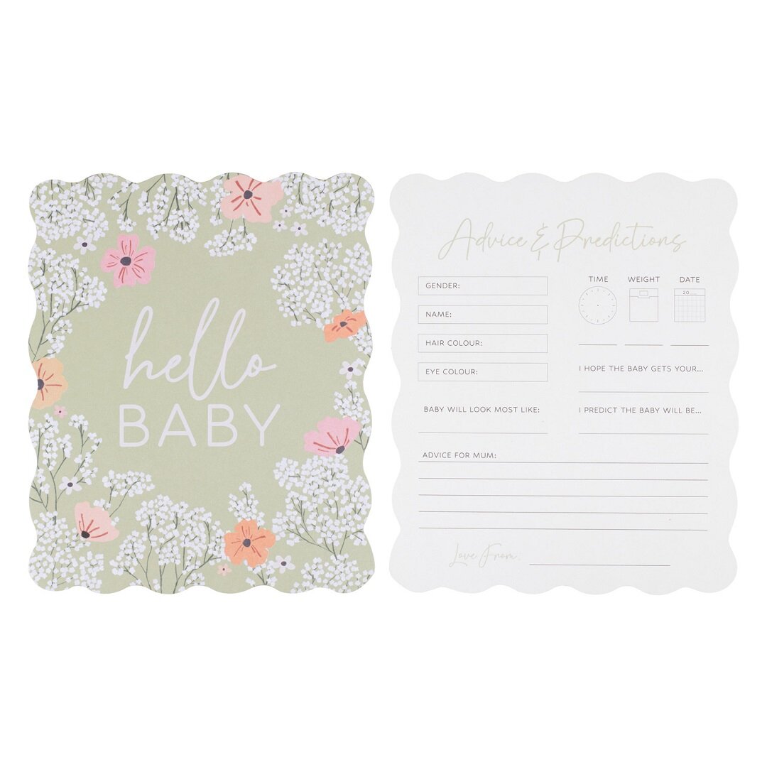 Floral Baby - Tippskarten für werdende Eltern 10er-Pack