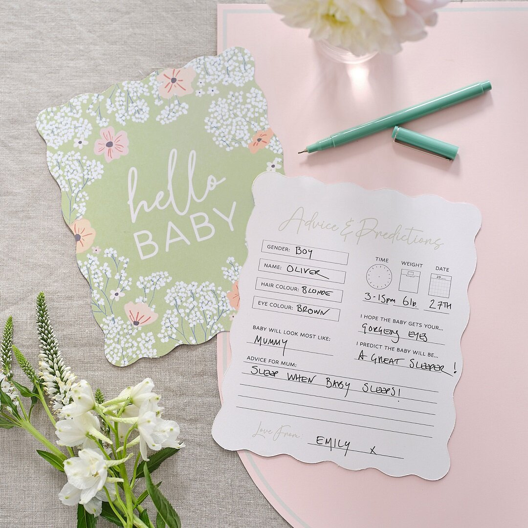 Floral Baby - Tippskarten für werdende Eltern 10er-Pack
