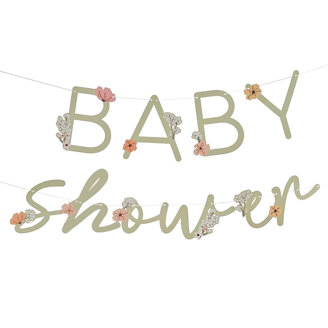 Floral Baby - Baby Shower Girlande