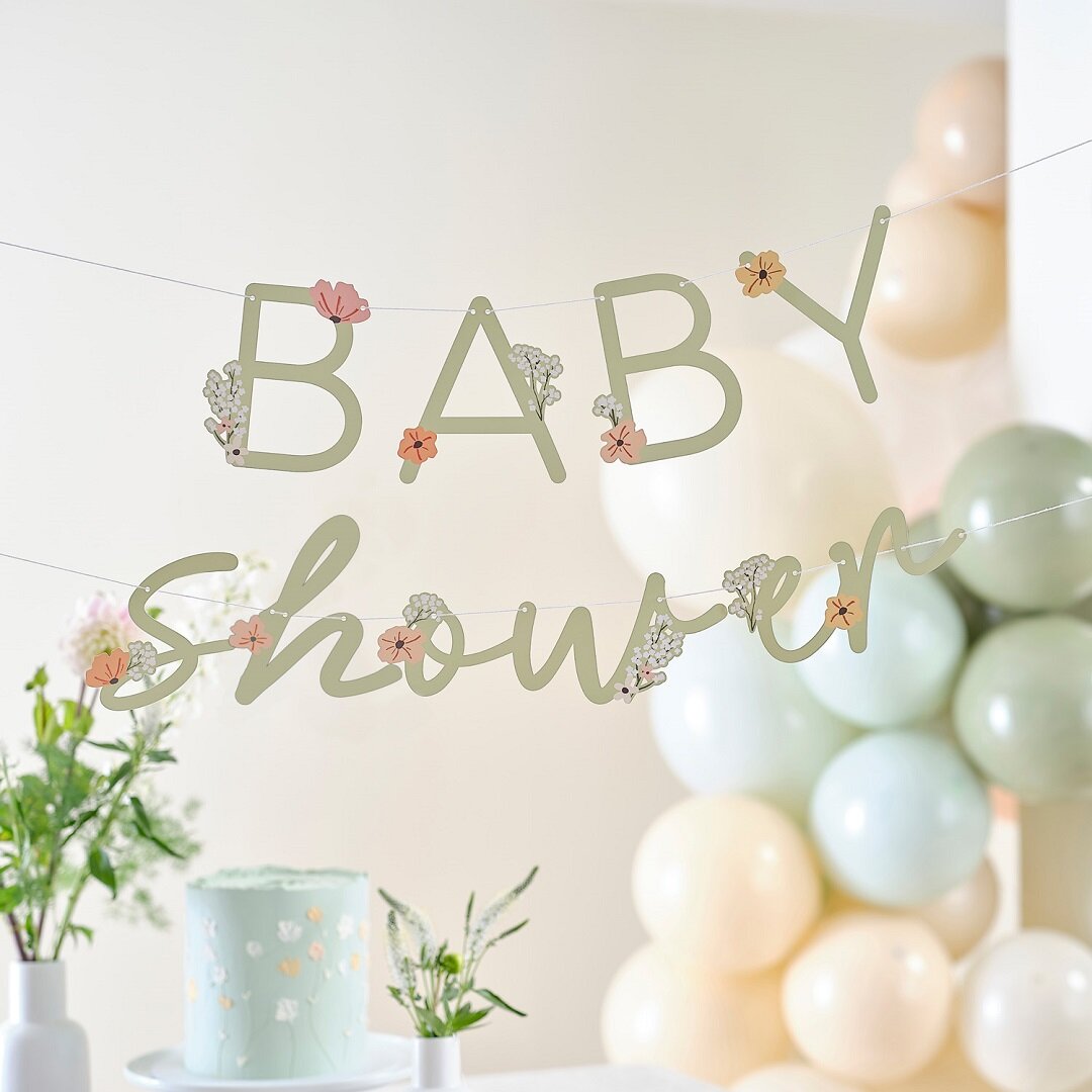 Floral Baby - Baby Shower Girlande