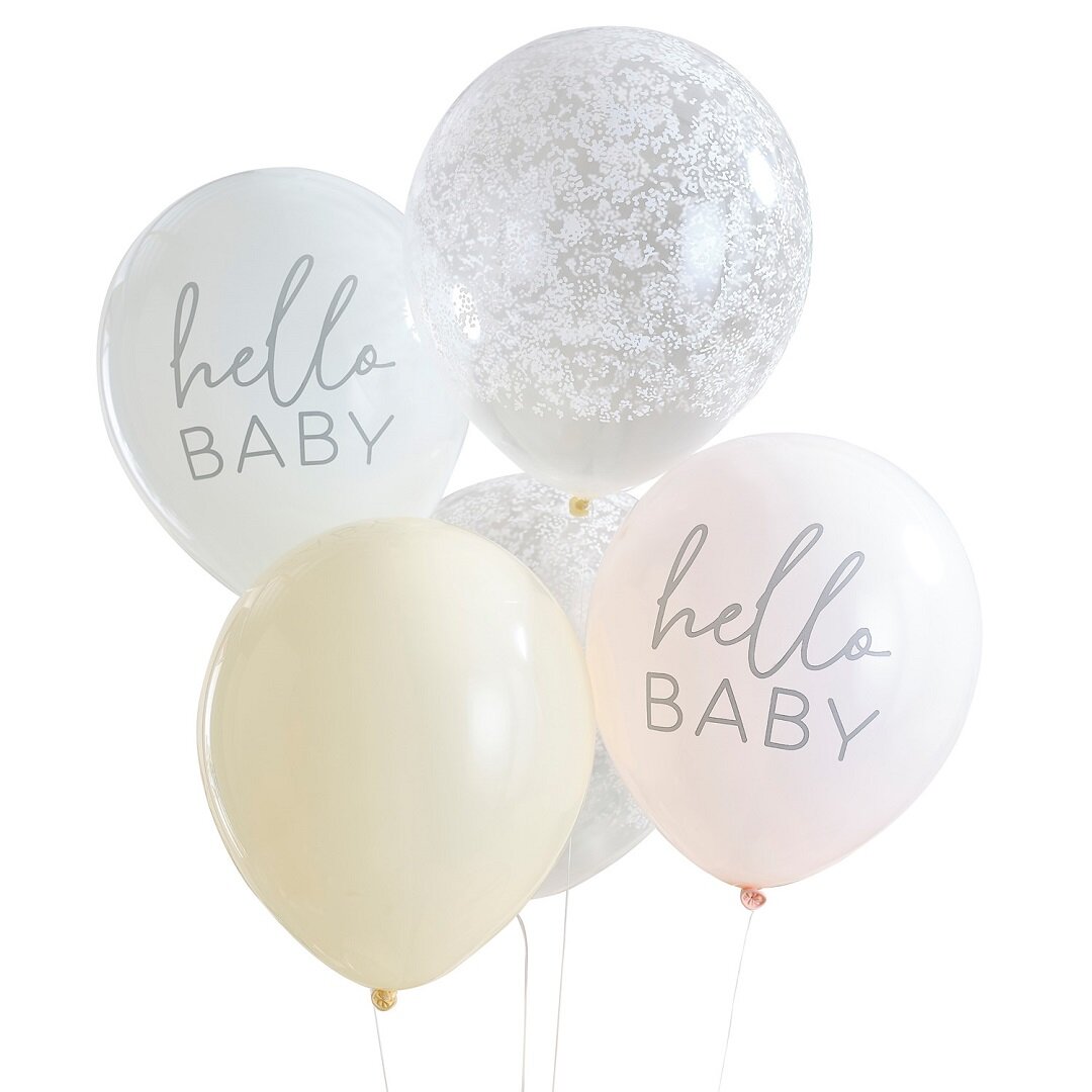 Floral Baby - Ballons 5er-Pack