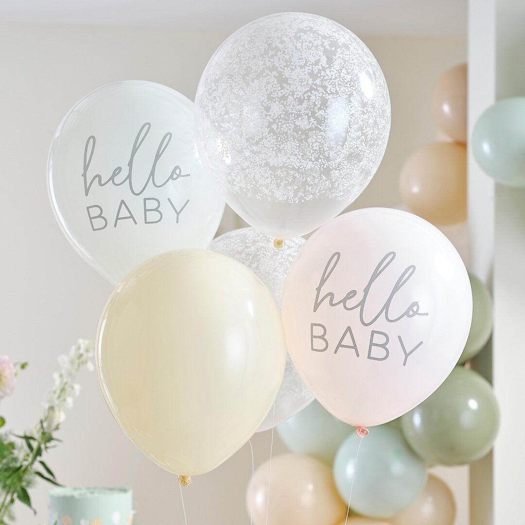 Floral Baby - Ballons 5er-Pack