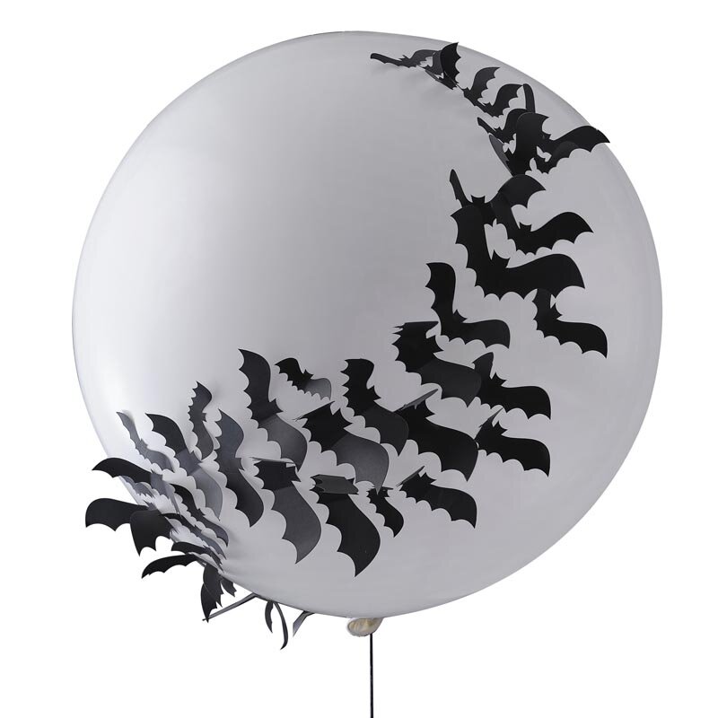 Kugelförmiger Ballon mit 3D-Fledermäusen