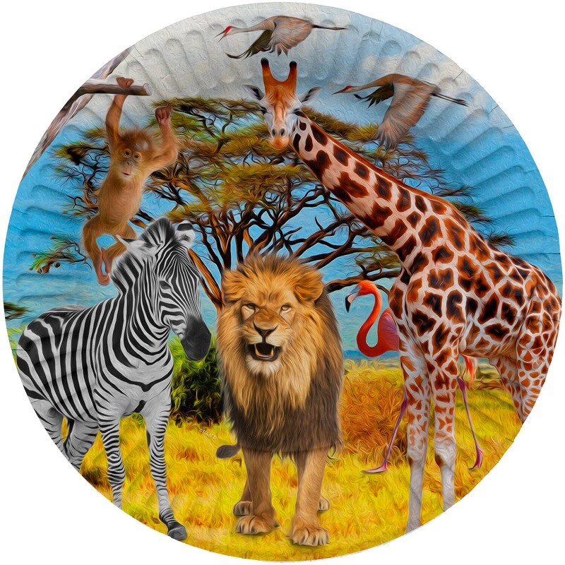 Tropische Safari - Teller 8er-Pack