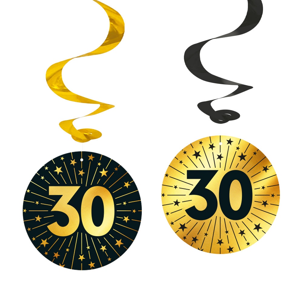 Hängedekorationen 30 Jahre 4er-Pack