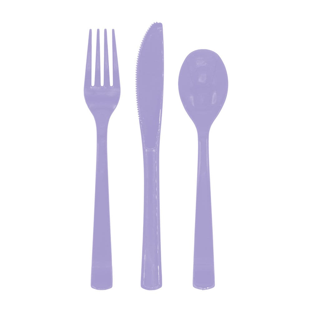 Plastikbesteck Helllila 18er-Pack