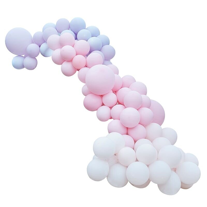 DIY Deluxe Ballongirlande Pastell - Rosa/Lavendel