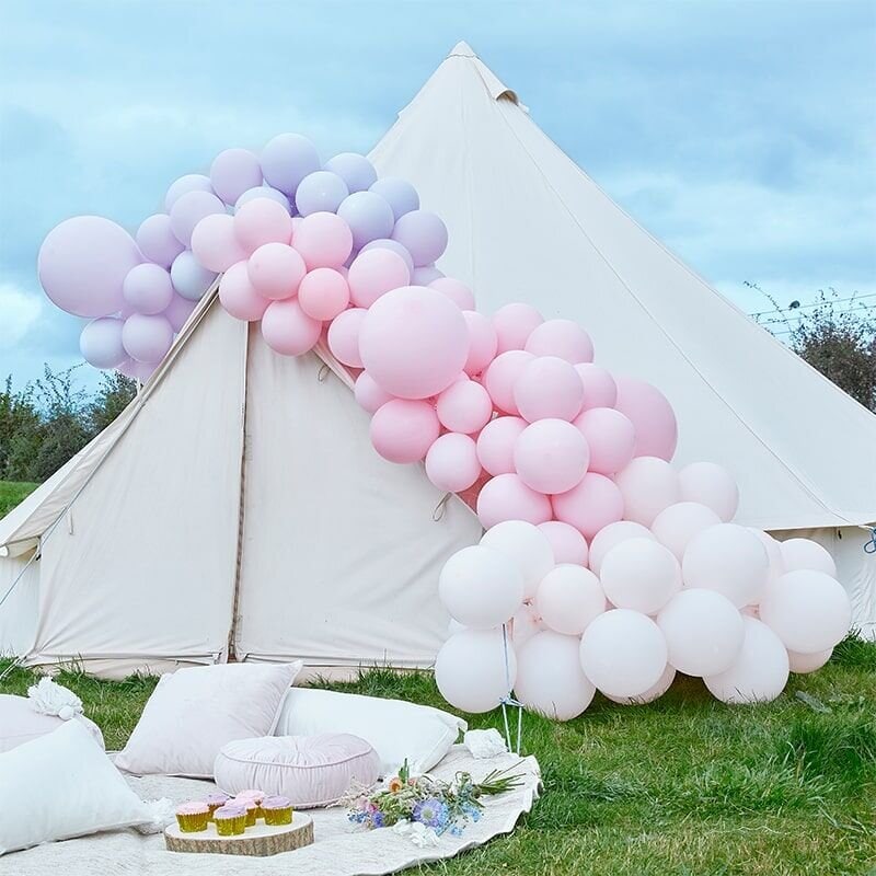 DIY Deluxe Ballongirlande Pastell - Rosa/Lavendel