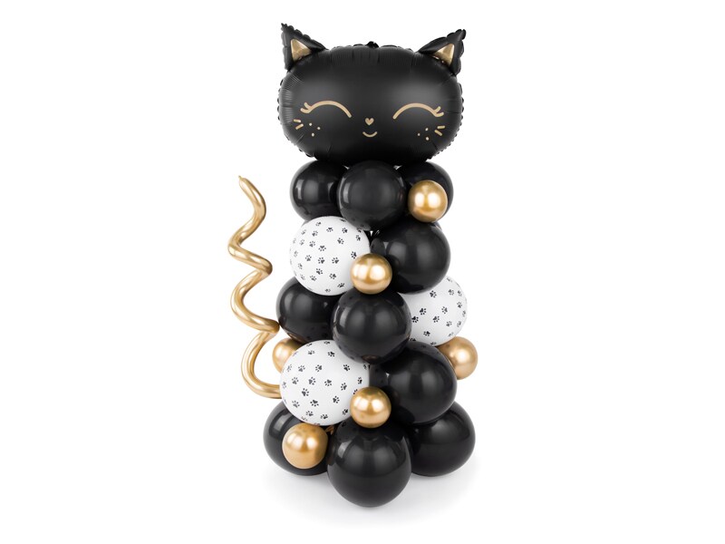 DIY Ballonsäule - Schwarze Katze