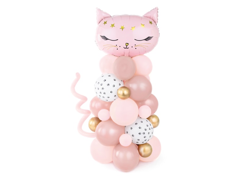 Ballonsäule zum selber bauen- Rosa Katze