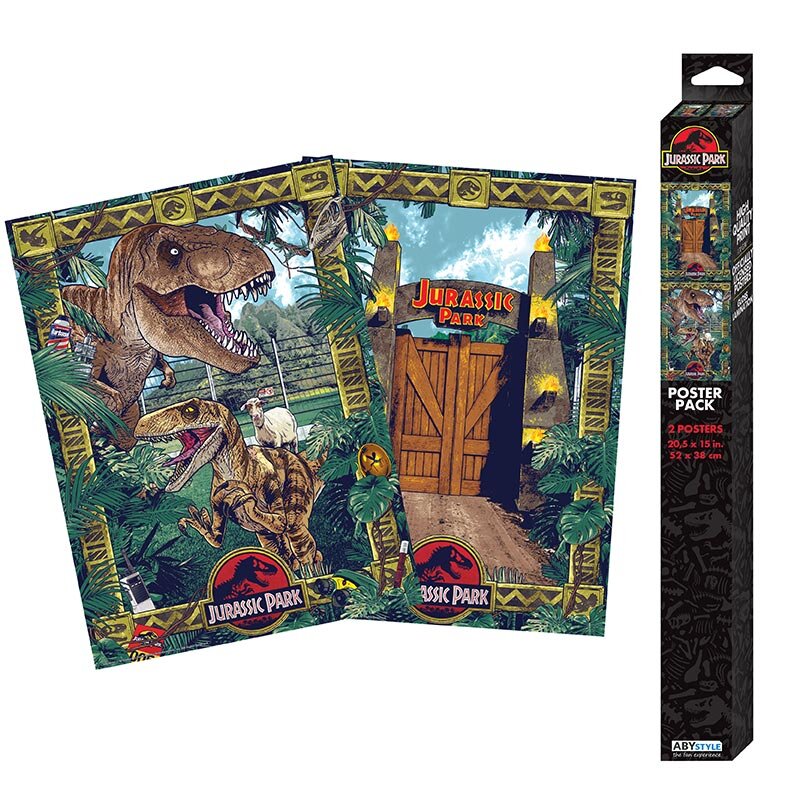 Jurassic Park - Poster Chibi Park Eingang 2er Pack