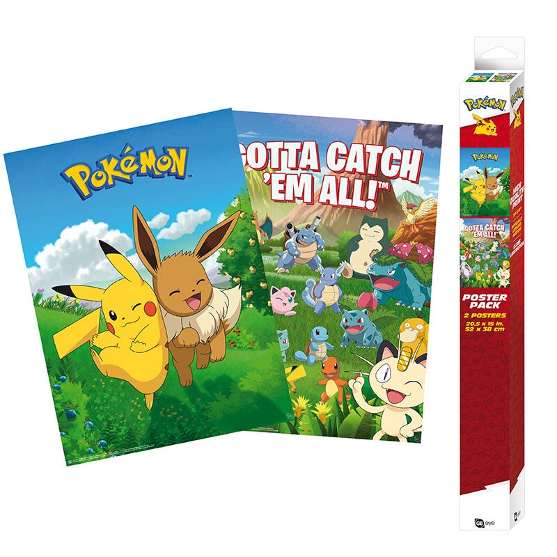 Pokémon - Poster Chibi Environments 2er Pack