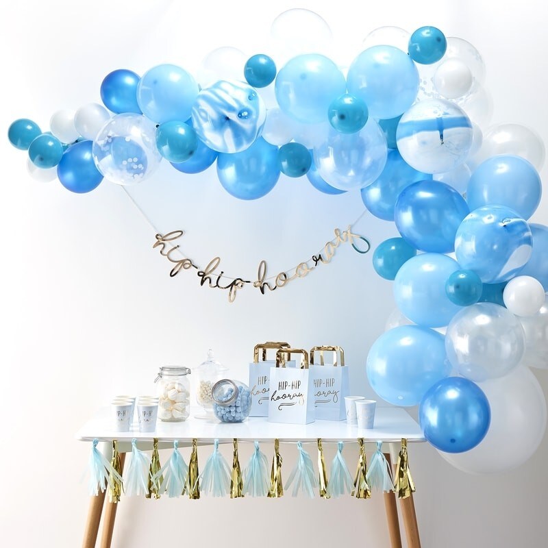 DIY Ballongirlande - Blau