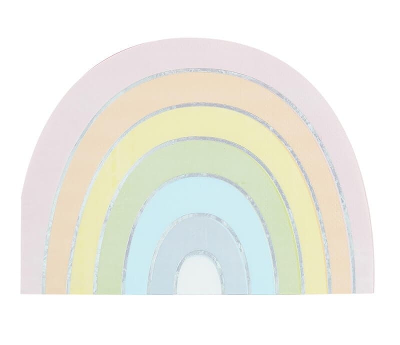 Pastell - Servietten in Regenbogenform, 16er Pack