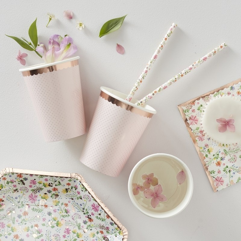 Ditsy Floral - Pappbecher 8er-Pack