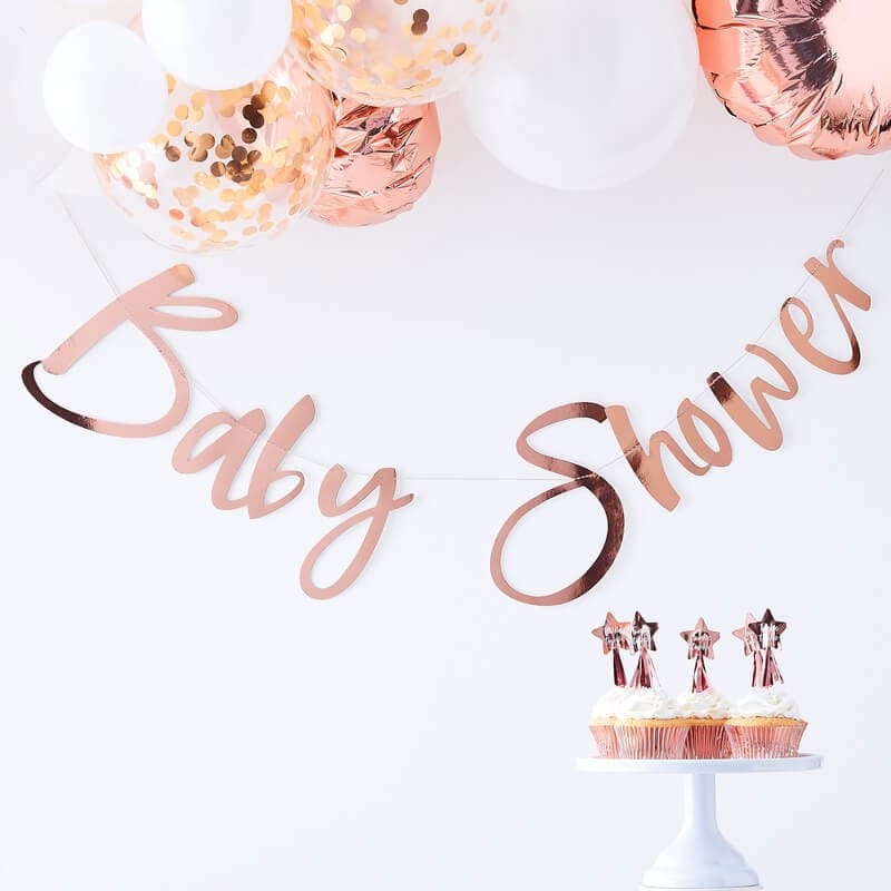 Girlande in Roségold - Babyshower